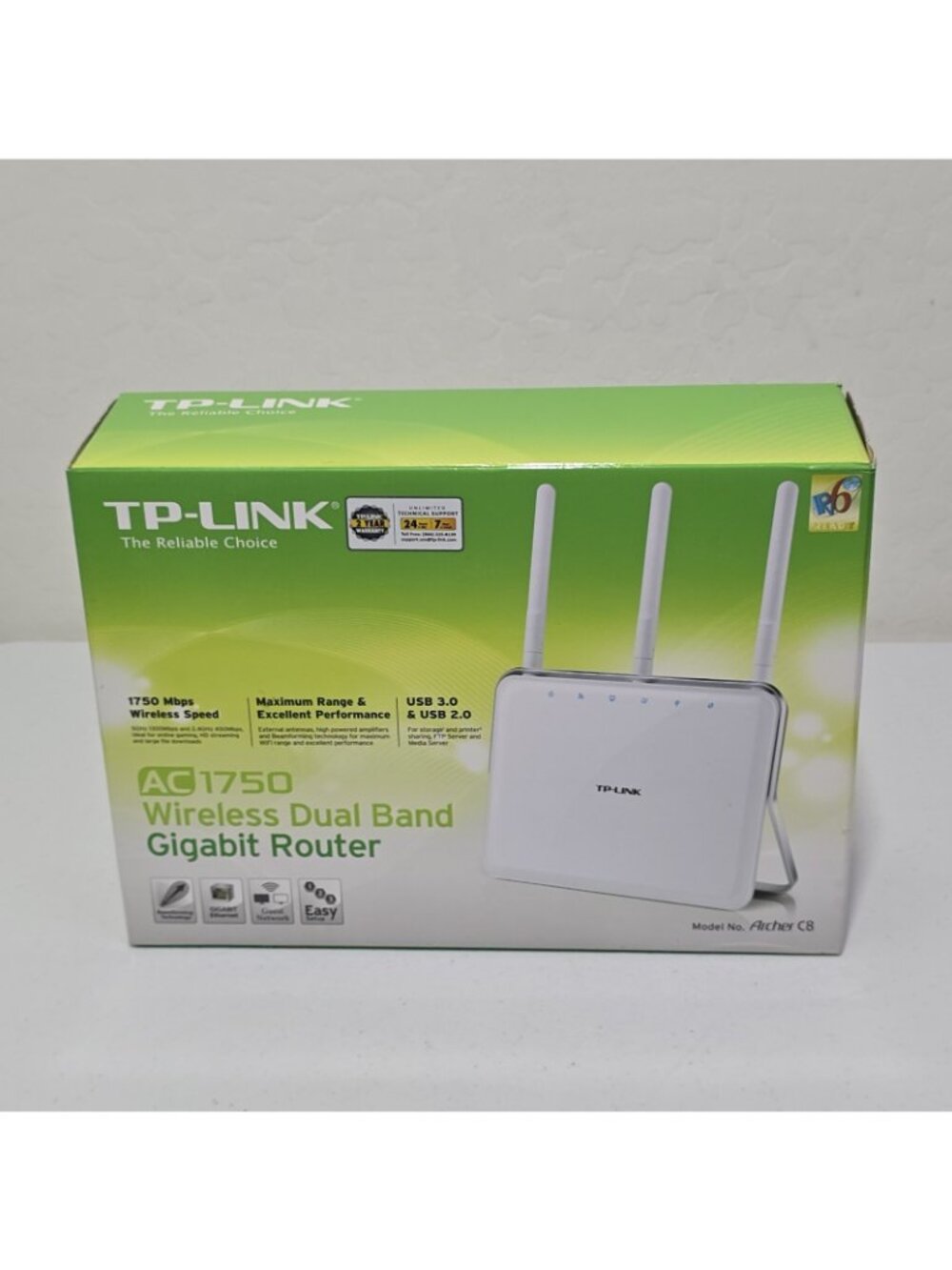 TP LINK Archer C8AC1750 Wireless Dual Band Gigabit Router